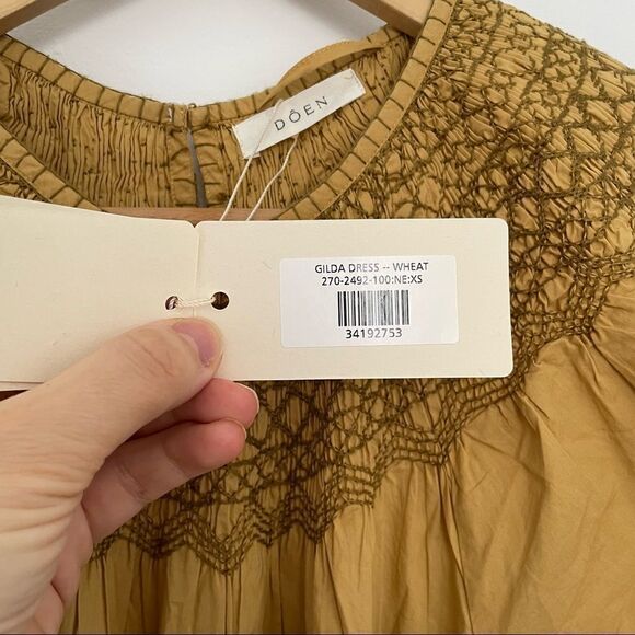 NWT DÔEN Gilda Dress in Wheat - Picture 7 of 13